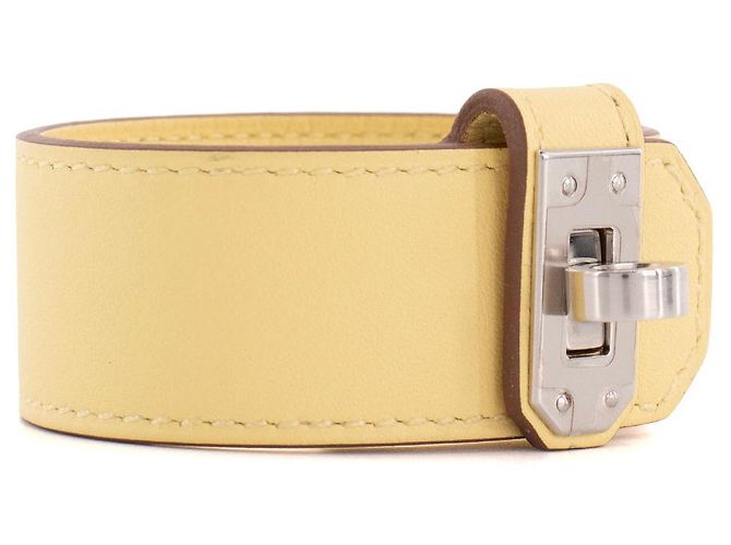 HERMÈS - Bracciale Kelly Twist PM Hermès in pelle gialla (T2) Giallo - vista 2