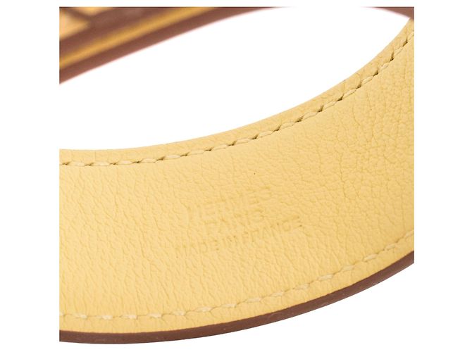 HERMÈS - Bracciale Kelly Twist PM Hermès in pelle gialla (T2) Giallo - vista 4