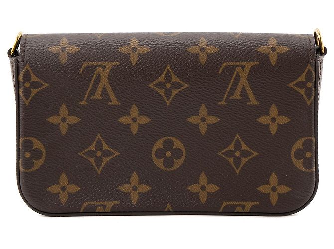 Pochette Félicie LOUIS VUITTON - Bolso de Hombro Félicie Strap & Go Louis Vuitton en Lona Monogramada Castaño - vista 3