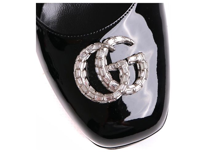 GUCCI - Gucci Pumps aus schwarzem Lackleder (T40.5) - Ansicht 4