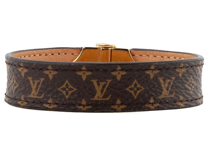 LOUIS VUITTON - Nano Monogramm Armband Louis Vuitton aus beschichtetem Monogramm-Canvas (T17) Braun - Ansicht 3