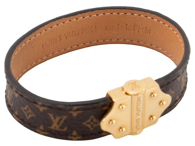 LOUIS VUITTON - Nano Monogramm Armband Louis Vuitton aus beschichtetem Monogramm-Canvas (T17) Braun - Ansicht 4