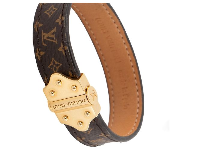 LOUIS VUITTON - Nano Monogramm Armband Louis Vuitton aus beschichtetem Monogramm-Canvas (T17) Braun - Ansicht 5