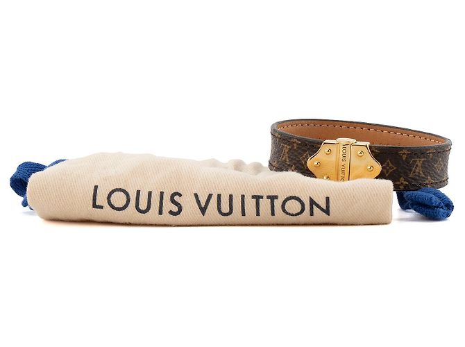 LOUIS VUITTON - Nano Monogramm Armband Louis Vuitton aus beschichtetem Monogramm-Canvas (T17) Braun - Ansicht 7