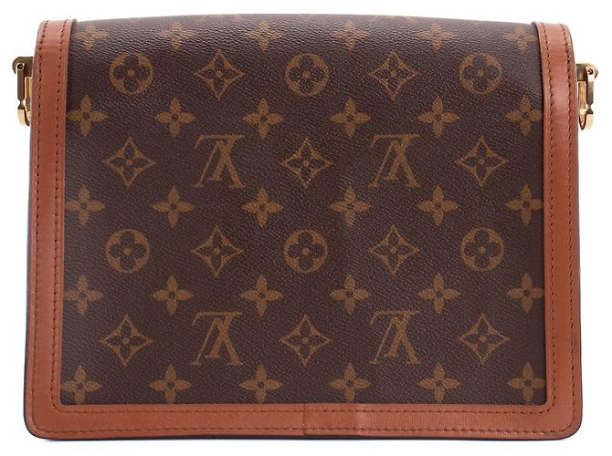 LOUIS VUITTON - Borsa a tracolla Dauphine MM Louis Vuitton in tela rivestita con monogramma e pelle - vista 3