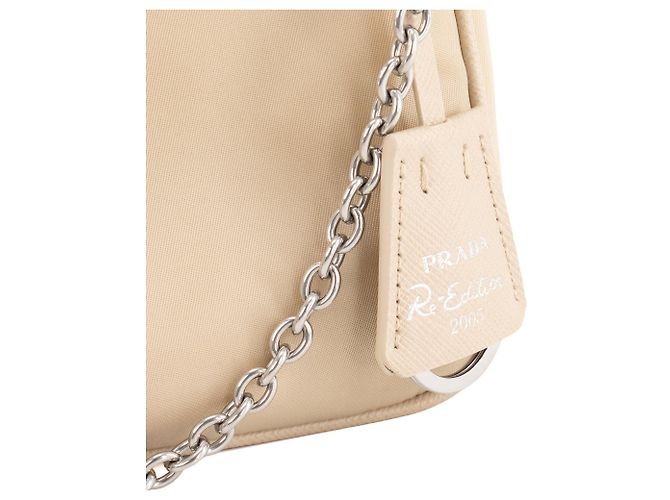 PRADA - Borsa a Spalla Re-Edition 2005 in Re-Nylon Beige - vista 7