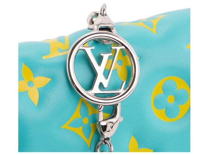LOUIS VUITTON - Borsa a Spalla Coussin Louis Vuitton in Pelle Blu e Gialla - vista 5