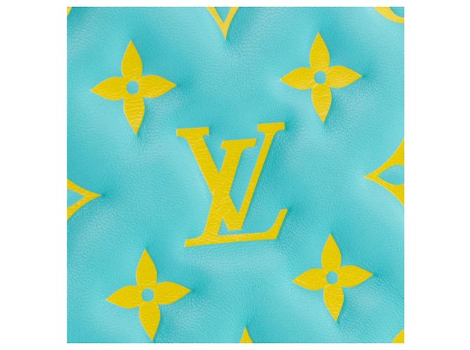 LOUIS VUITTON - Borsa a Spalla Coussin Louis Vuitton in Pelle Blu e Gialla - vista 6