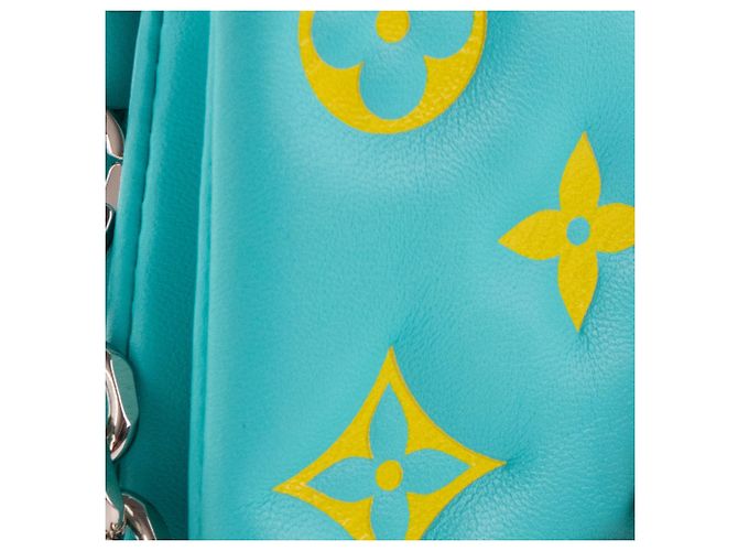 LOUIS VUITTON - Borsa a Spalla Coussin Louis Vuitton in Pelle Blu e Gialla - vista 7