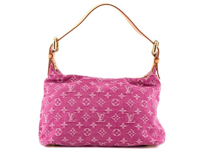 LOUIS VUITTON - Borsa a Spalla Baggy Louis Vuitton in Denim Rosa - vista 3
