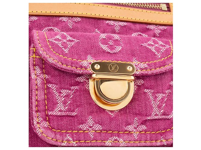 LOUIS VUITTON - Borsa a Spalla Baggy Louis Vuitton in Denim Rosa - vista 5