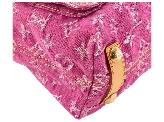 LOUIS VUITTON - Borsa a Spalla Baggy Louis Vuitton in Denim Rosa - vista 6