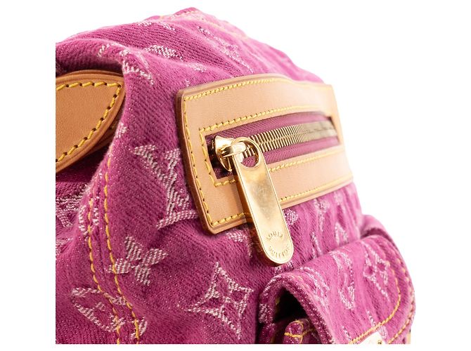 LOUIS VUITTON - Borsa a Spalla Baggy Louis Vuitton in Denim Rosa - vista 7