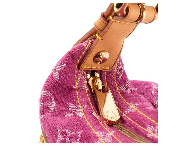 LOUIS VUITTON - Borsa a Spalla Baggy Louis Vuitton in Denim Rosa - vista 8
