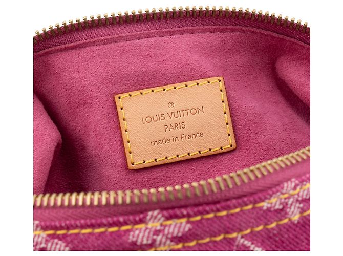 LOUIS VUITTON - Borsa a Spalla Baggy Louis Vuitton in Denim Rosa - vista 9