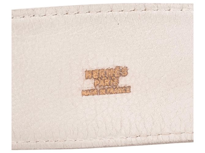 HERMÈS - Cinturón Collier de Chien Hermès de cuero blanco (T75) - vista 6