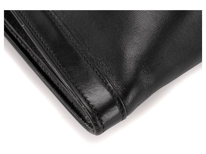 HERMÈS - Pochette Jige Hermès in pelle nera vintage Nero - vista 6