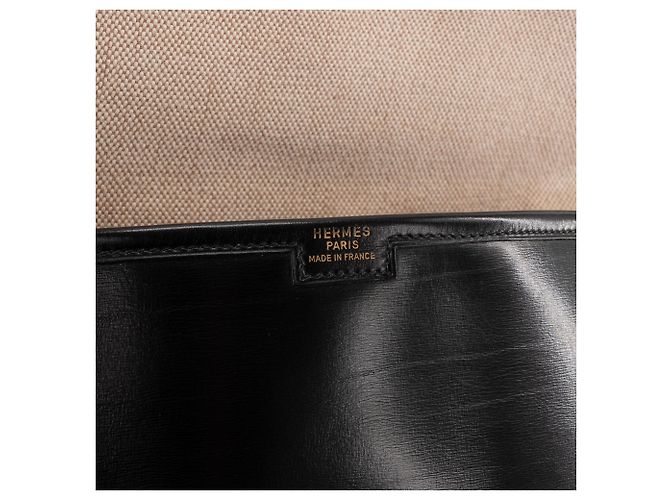 HERMÈS - Pochette Jige Hermès in pelle nera vintage Nero - vista 7