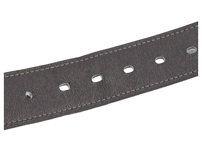 HERMÈS - Reversible Quentin Hermès belt in black leather (T95) Navy blue - view 5