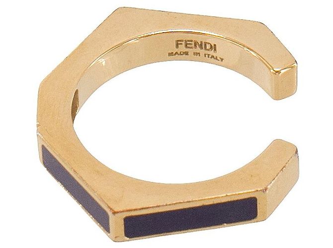 FENDI - FF Fendi Ring aus lila Emaille (L) Golden - Ansicht 3