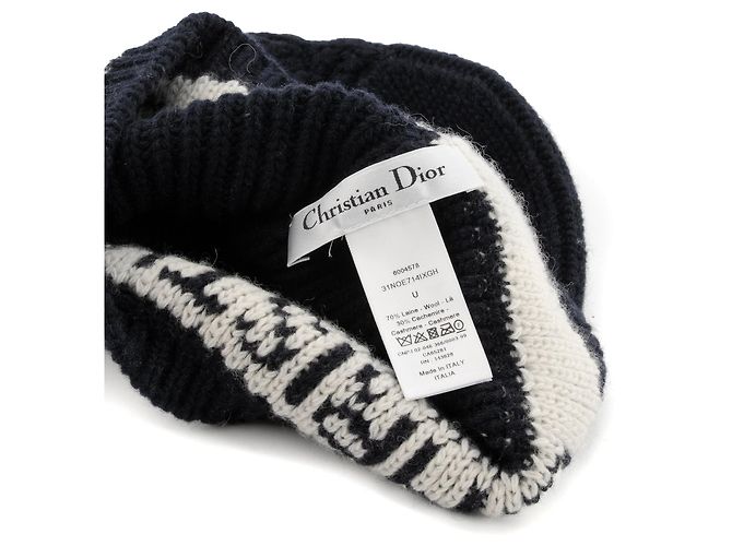 DIOR - Berretto Dior in lana blu navy - vista 5