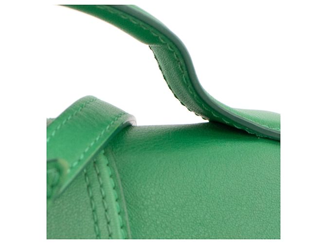 JACQUEMUS - Borsa a tracolla Bambino Jacquemus in pelle verde - vista 7