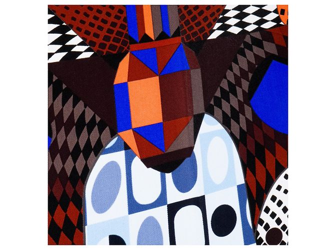 HERMÈS - Foulard 90 « Le ali della seta » Hermès in seta blu Blu navy - vista 4