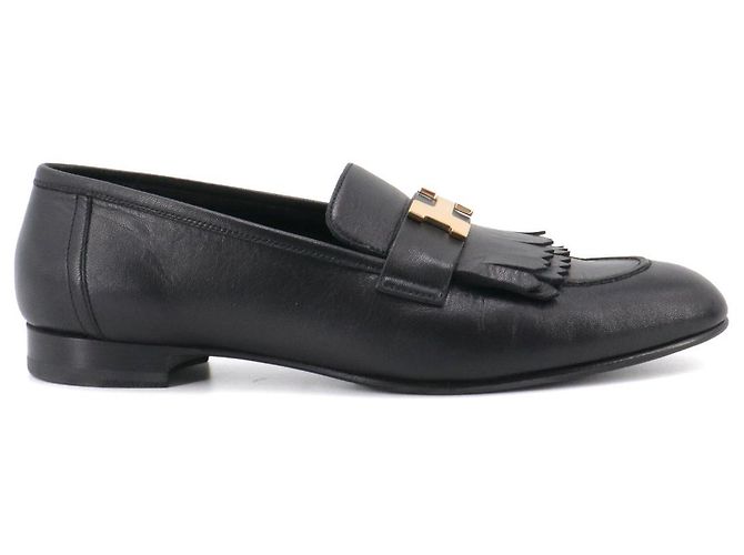 HERMÈS - Mocassini Royal Hermès in pelle nera (T41) Nero - vista 2
