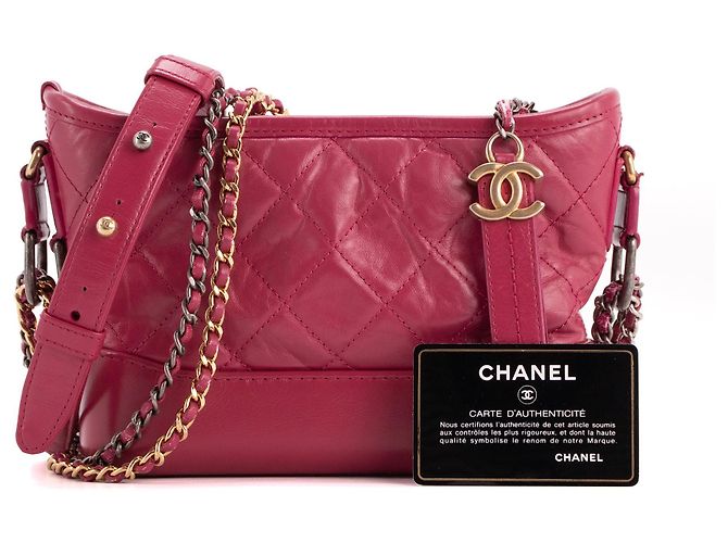 CHANEL - Borsa a Spalla Gabrielle Mini in Pelle Viola Porpora - vista 10