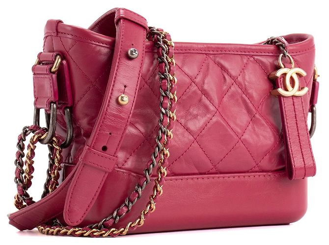 CHANEL - Borsa a Spalla Gabrielle Mini in Pelle Viola Porpora - vista 2