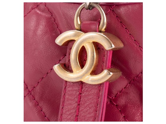 CHANEL - Borsa a Spalla Gabrielle Mini in Pelle Viola Porpora - vista 5