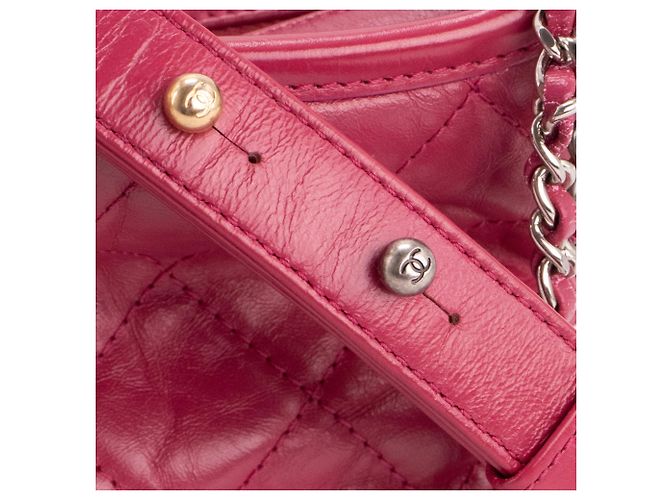 CHANEL - Borsa a Spalla Gabrielle Mini in Pelle Viola Porpora - vista 7