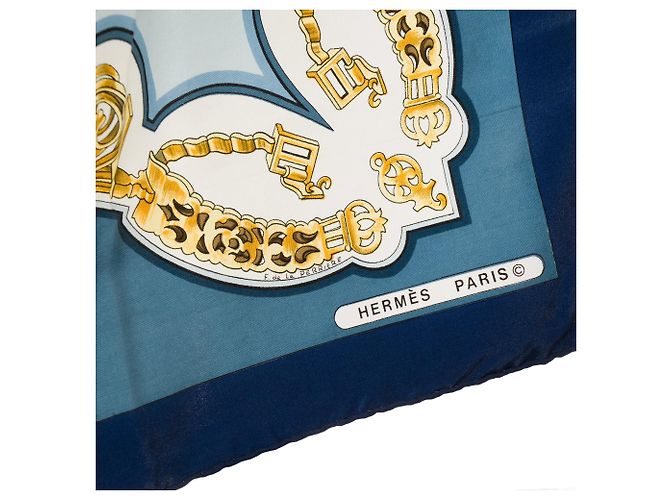 HERMÈS - Foulard 90 Les Éperons Hermès in seta multicolore - vista 4