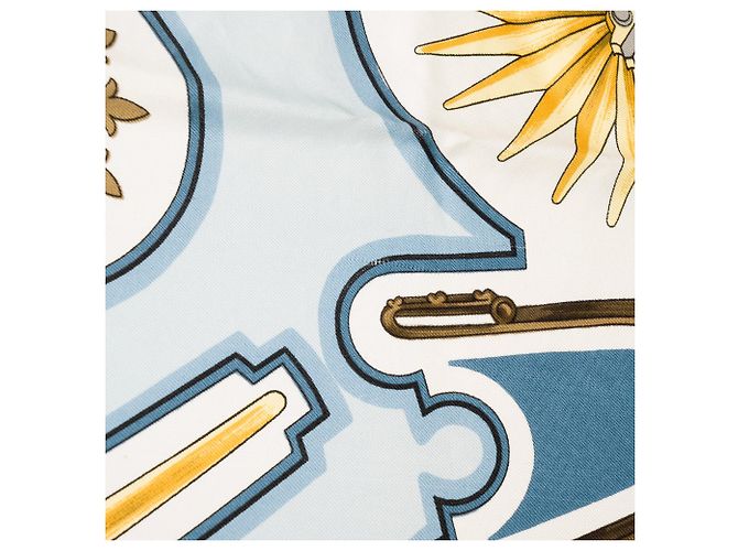 HERMÈS - Foulard 90 Les Éperons Hermès in seta multicolore - vista 5