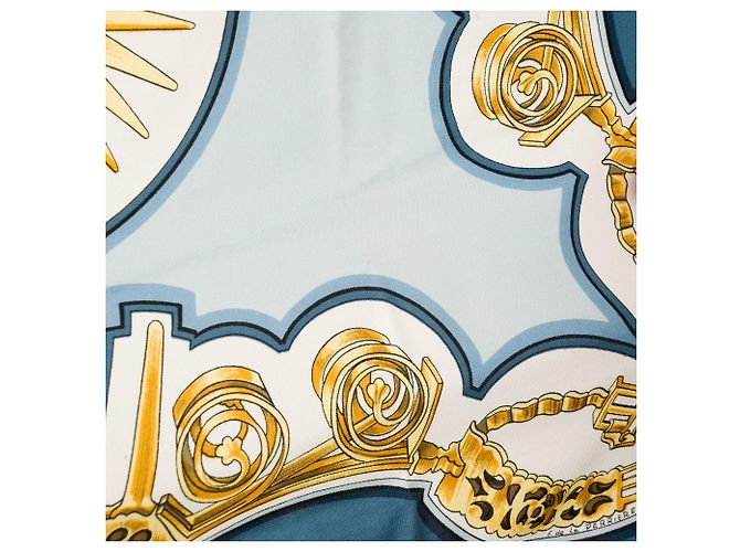 HERMÈS - Foulard 90 Les Éperons Hermès in seta multicolore - vista 7