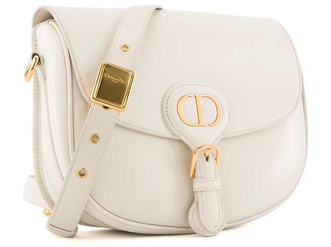 DIOR - Borsa a Spalla Bobby Dior in Pelle Liscia Bianca Bianco - vista 2