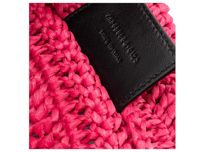 Cabas Rive Gauche SAINT LAURENT - Borsa Rive Gauche Saint Laurent in rafia rosa - vista 8