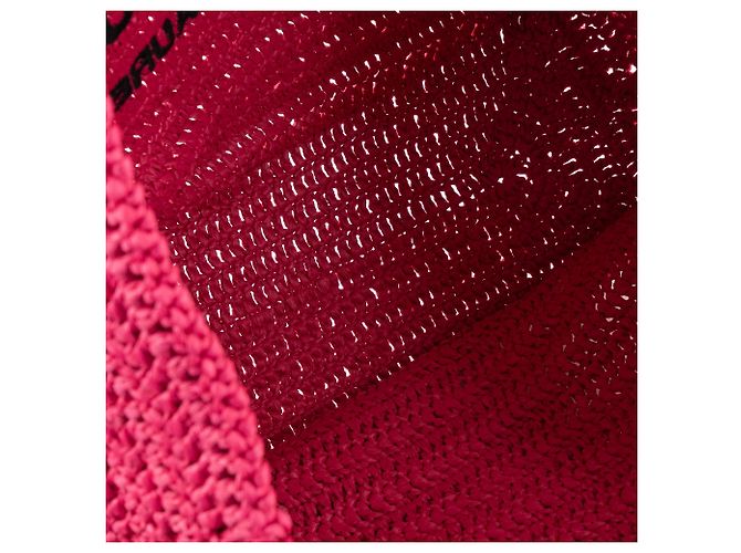 Cabas Rive Gauche SAINT LAURENT - Borsa Rive Gauche Saint Laurent in rafia rosa - vista 9