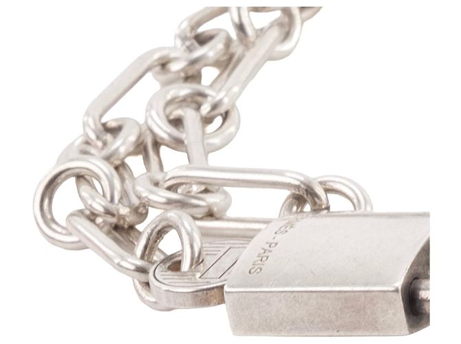 HERMÈS - Bracciale Kelly Cadenas doppio giro Hermès in argento - vista 5