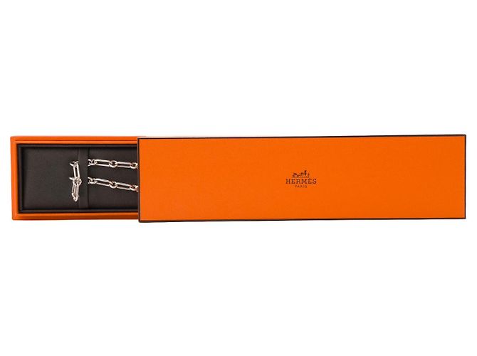 HERMÈS - Bracciale Kelly Cadenas doppio giro Hermès in argento - vista 9