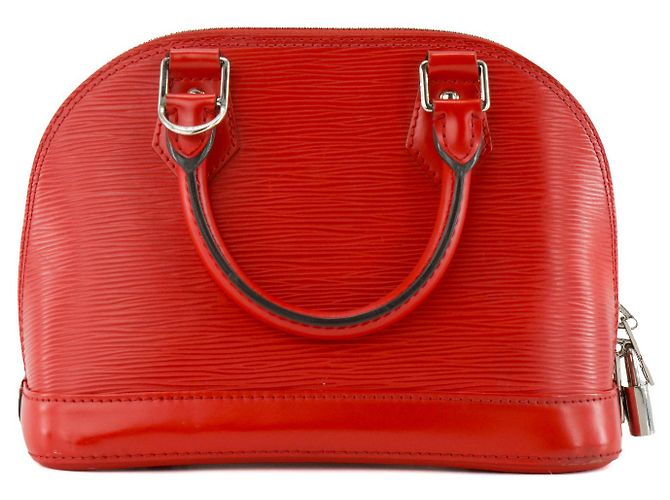 LOUIS VUITTON - Borsa a Spalla Alma BB Louis Vuitton in Pelle Epi Rossa Rosso - vista 3