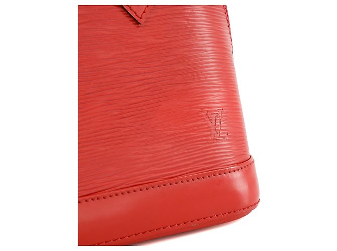 LOUIS VUITTON - Borsa a Spalla Alma BB Louis Vuitton in Pelle Epi Rossa Rosso - vista 5