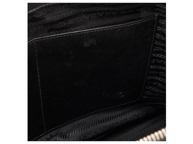 PRADA - Borsa Galleria Prada in pelle granulata nera Nero - vista 10