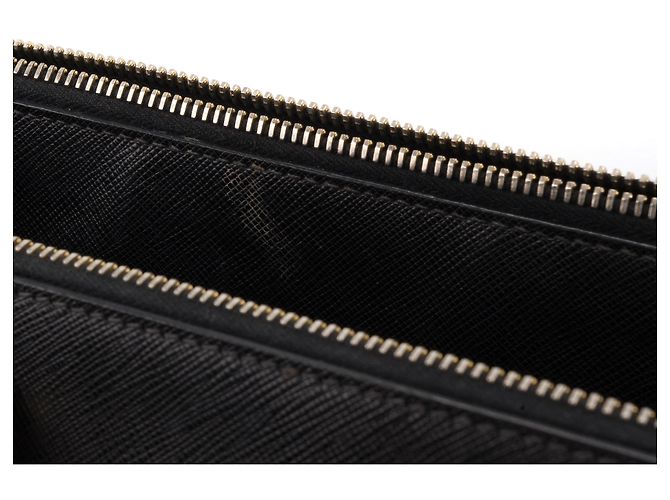 PRADA - Borsa Galleria Prada in pelle granulata nera Nero - vista 11