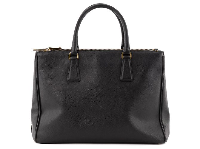 PRADA - Borsa Galleria Prada in pelle granulata nera Nero - vista 3