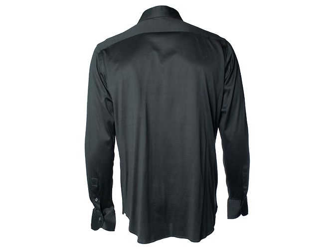 Camisa Canali de algodón verde XL - vista 2