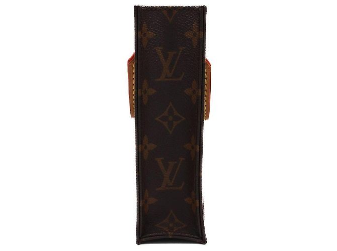 Louis Vuitton Piccolo Sacchetto Piatto Monogramma in Tela Marrone - vista 4