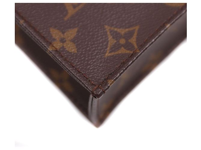 Louis Vuitton Piccolo Sacchetto Piatto Monogramma in Tela Marrone - vista 8