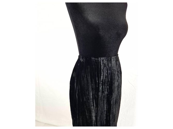 Yves Saint Laurent YSL Variation schwarze Samtrock 1999, schwarzer Vintage-Rock - Ansicht 3