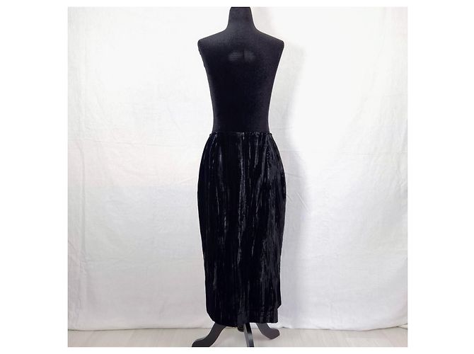 Yves Saint Laurent YSL Variation schwarze Samtrock 1999, schwarzer Vintage-Rock - Ansicht 4
